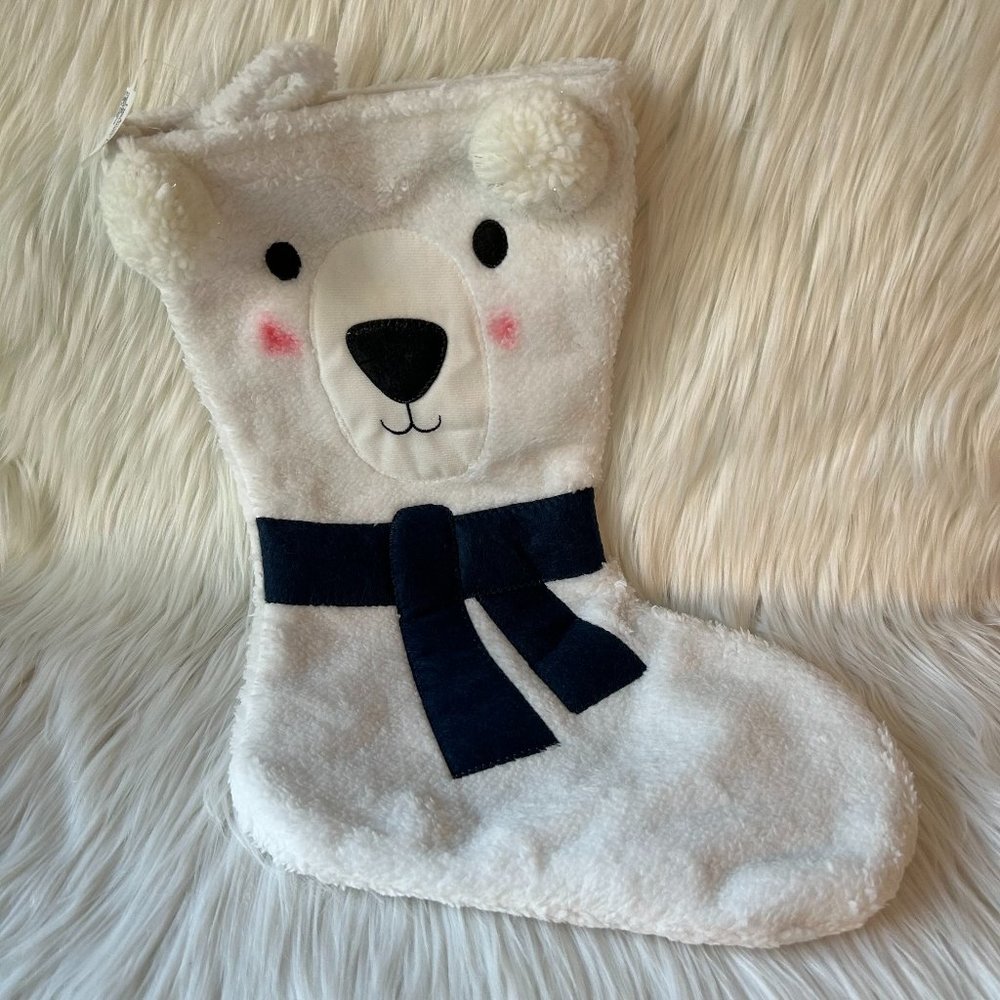 Holiday Polar Bear Holiday Stocking